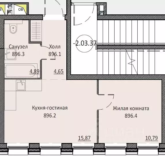 1-к кв. Москва Автозаводская ул., 24К1 (36.28 м) - Фото 0