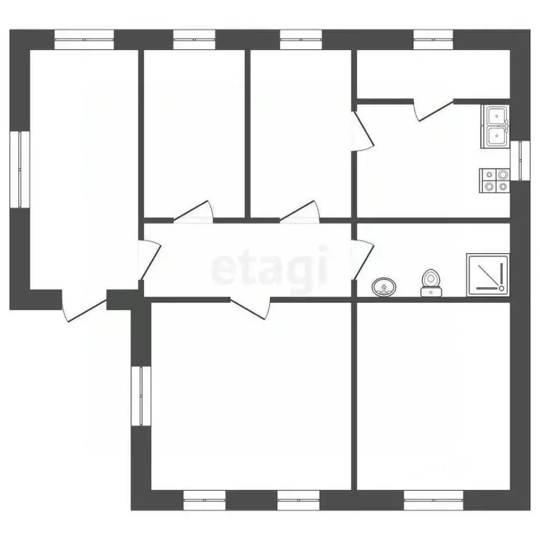 Дом в Саратовская область, Романовка рп ул. Калинина, 224 (55 м) - Фото 1