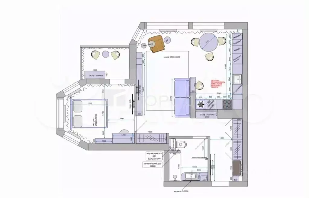 2-к кв. Алтайский край, Барнаул Партизанская ул., 175 (62.8 м) - Фото 2