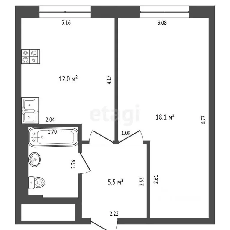 1-к кв. Московская область, Красногорск ул. Видная, 5 (39.5 м) - Фото 1