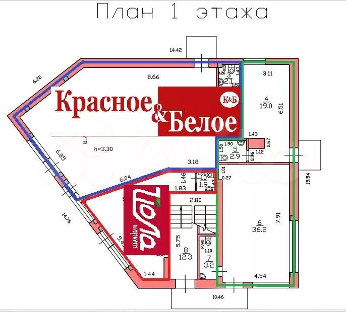 58 кв.м, магазин, торговля, фастфуд, общепит, пвз - Фото 0