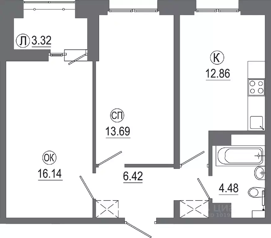 2-к кв. Иркутская область, Иркутск ИВАТУ городок, Авиатор жилой ... - Фото 1
