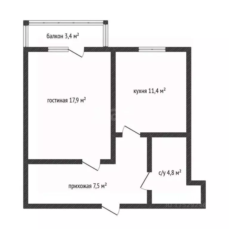 1-к кв. Краснодарский край, Краснодар ул. Автолюбителей, 1Дк3 (41.6 м) - Фото 2