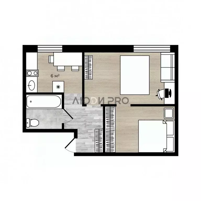 1-к кв. Ярославская область, Ярославль ул. Урицкого, 22 (34.5 м) - Фото 2