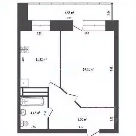 1-к кв. Ярославская область, Ярославль ул. Чехова, 23/11 (44.2 м) - Фото 2