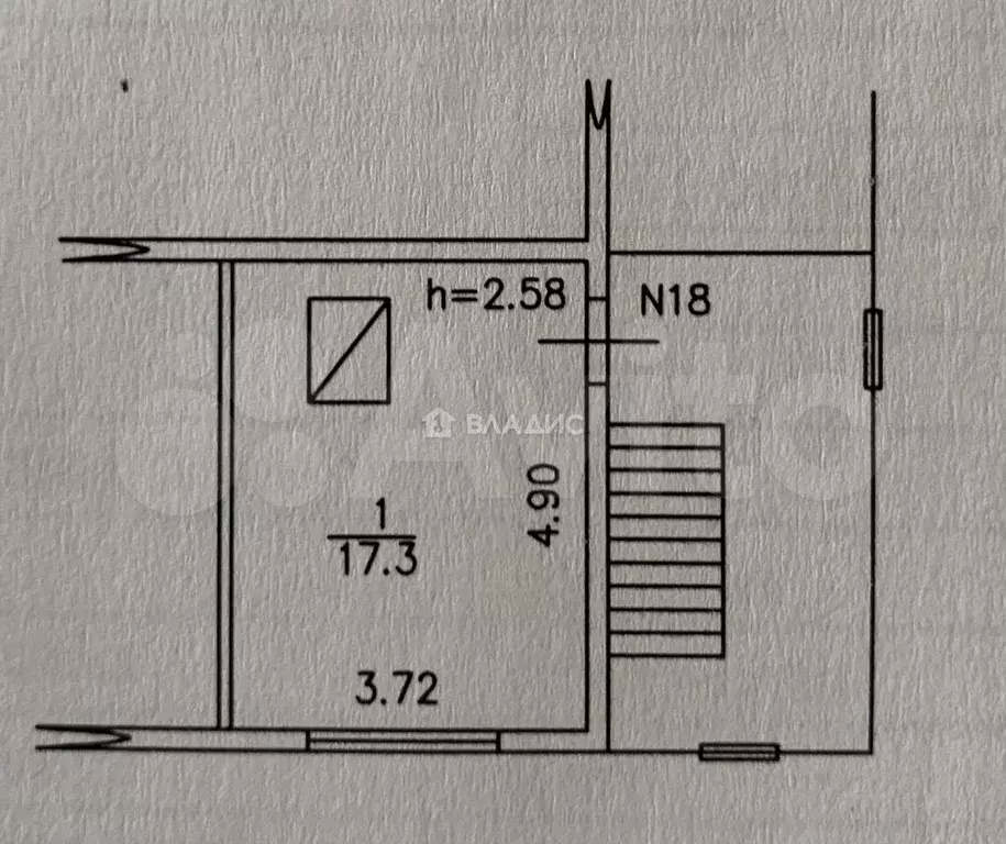 1-к. квартира, 25 м, 2/2 эт. - Фото 0