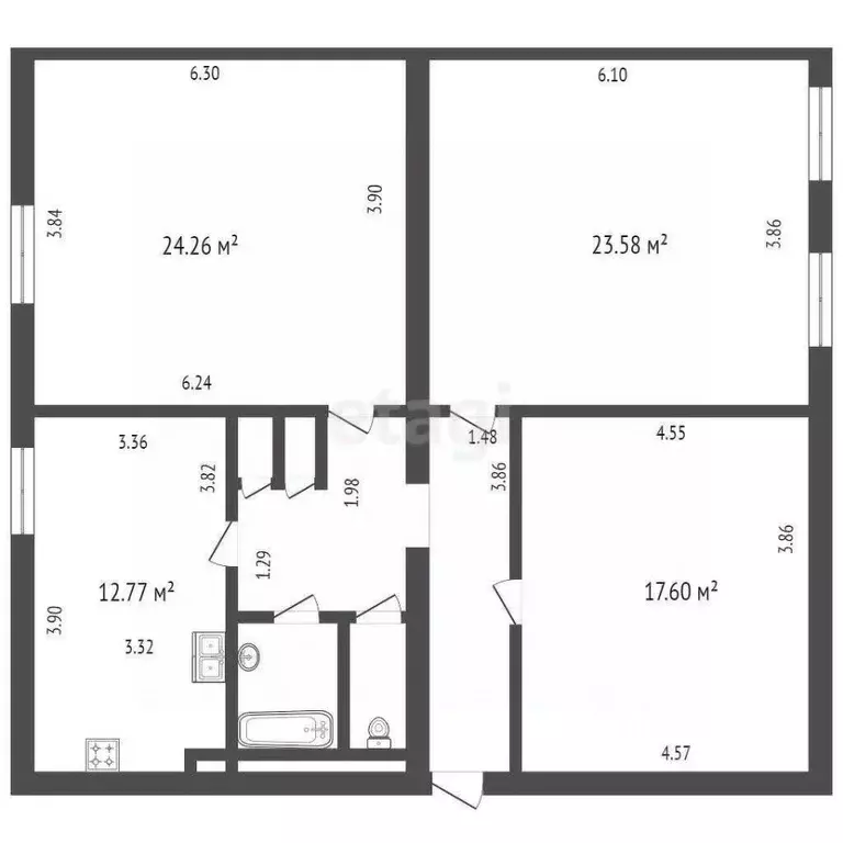 Комната Санкт-Петербург Пушкинская ул., 16 (17.0 м) - Фото 0