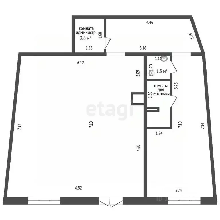 Помещение свободного назначения в Москва Ленинградское ш., 124к3 (52 ... - Фото 1