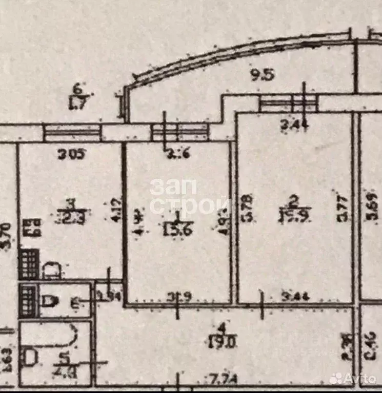 Квартира, 2 комнаты, 72.8 м - Фото 1