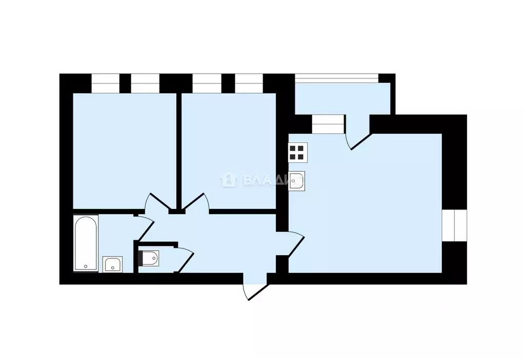 3-к кв. Владимирская область, Владимир Большая Нижегородская ул., 27а ... - Фото 2
