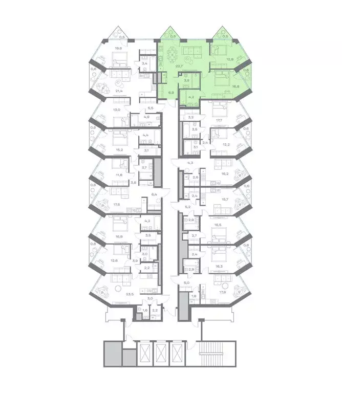 2-комнатная квартира: Москва, Крылатская улица, 23 (68.86 м) - Фото 1