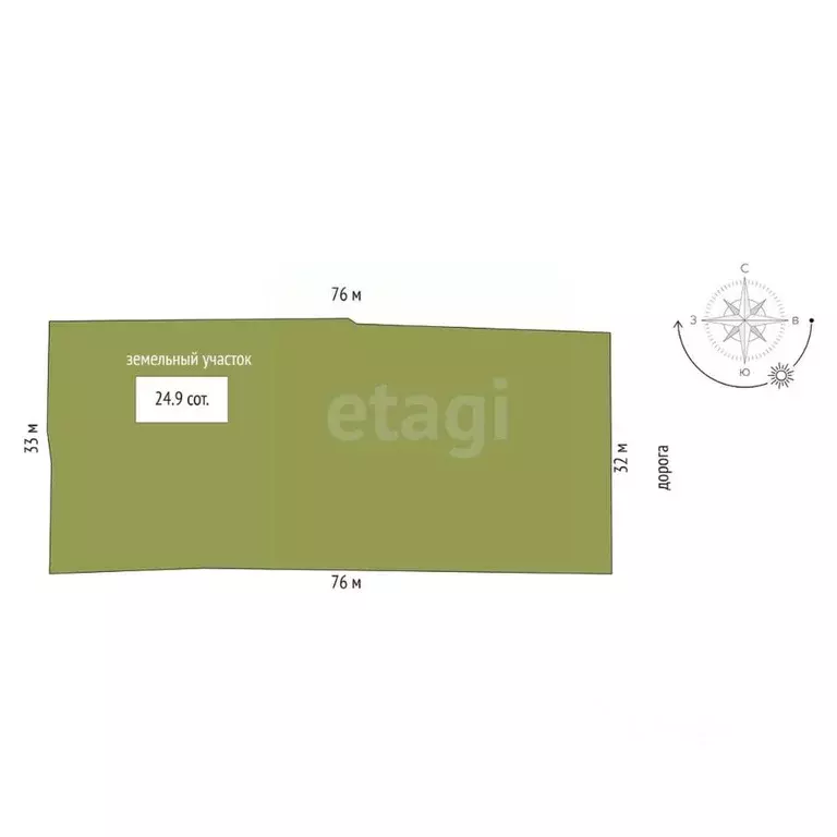 Участок в Крым, Сакский район, с. Добрушино ул. Школьная, 1 (24.9 ... - Фото 2