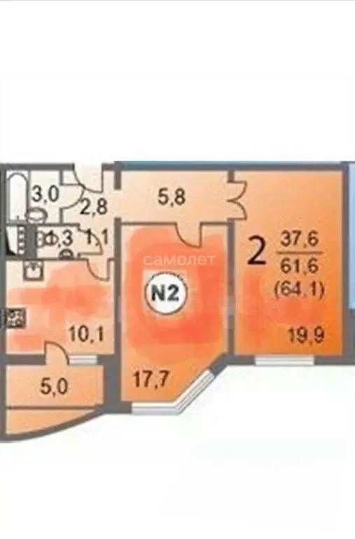 2-к кв. Московская область, Химки Совхозная ул., 8 (64.1 м) - Фото 1