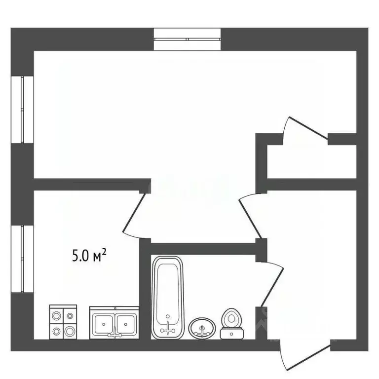 1-к кв. Удмуртия, Ижевск Красногеройская ул., 37 (30.3 м) - Фото 2