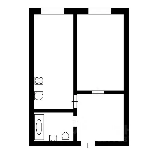 1-к кв. Томская область, Томск ул. Ивановского, 30 (26.0 м) - Фото 2