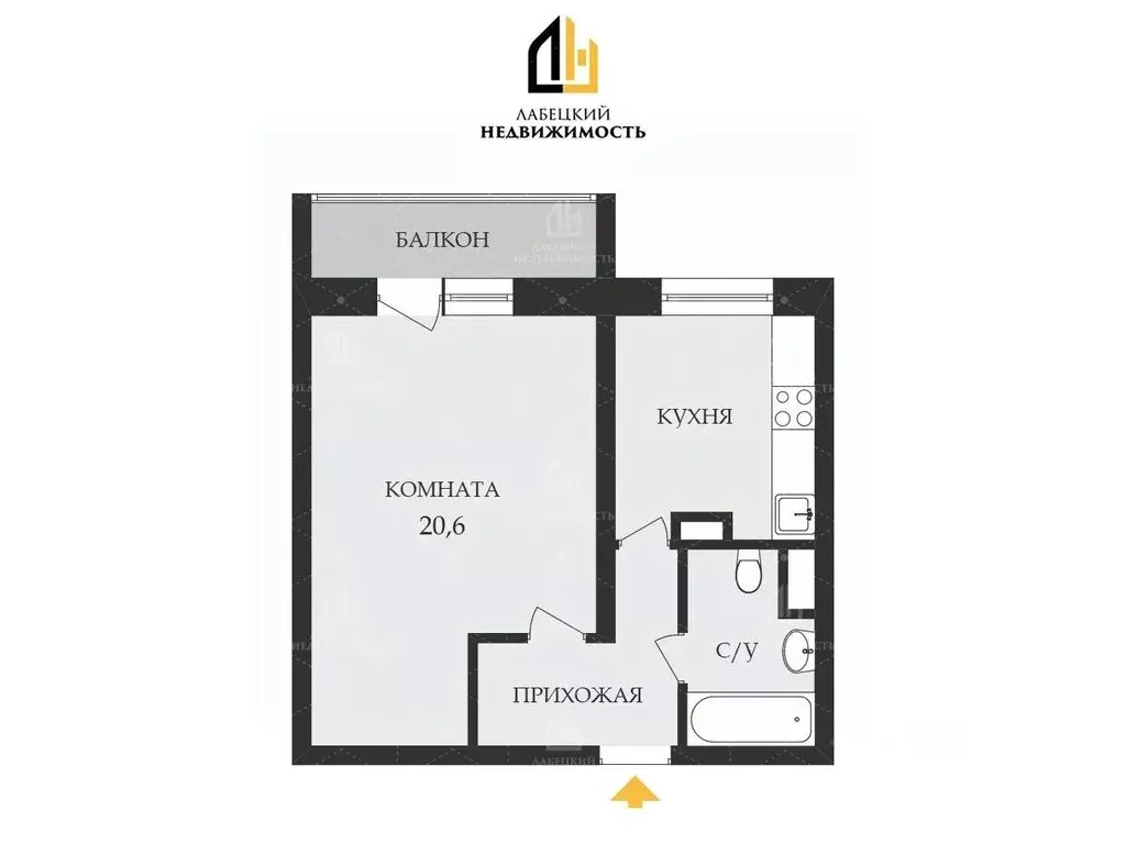 1-к кв. Москва Новороссийская ул., 24К1 (38.9 м) - Фото 1