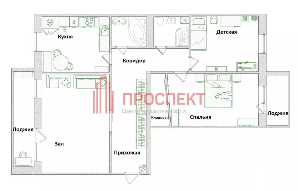 3-к кв. Пензенская область, Пенза проезд 5-й Виноградный, 8 (90.3 м) - Фото 1