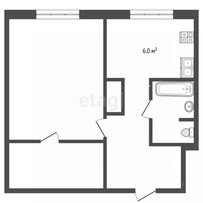 1-к кв. Ямало-Ненецкий АО, Новый Уренгой Ленинградский просп., 17А ... - Фото 1