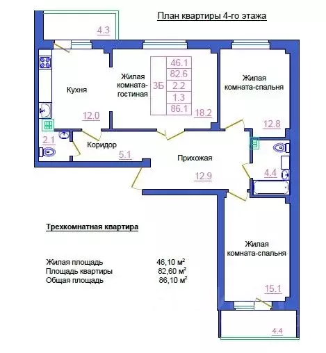 3-к кв. Псковская область, Псковский район, Писковичская волость, д. ... - Фото 1