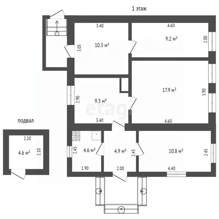 Дом в Крым, Бахчисарай ул. Гайдара, 28 (67 м) - Фото 1