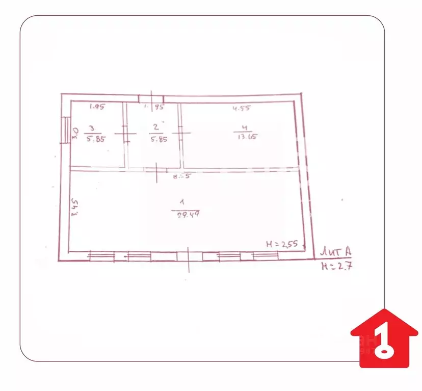 Торговая площадь в Омская область, с. Азово ул. Советская, 58А (391 м) - Фото 2
