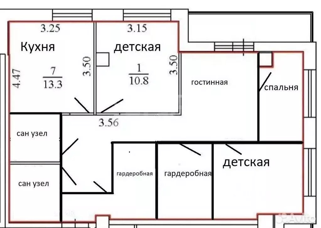 4-к кв. Пермский край, Пермь ул. Вильгельма де Геннина, 3 (76.2 м) - Фото 2
