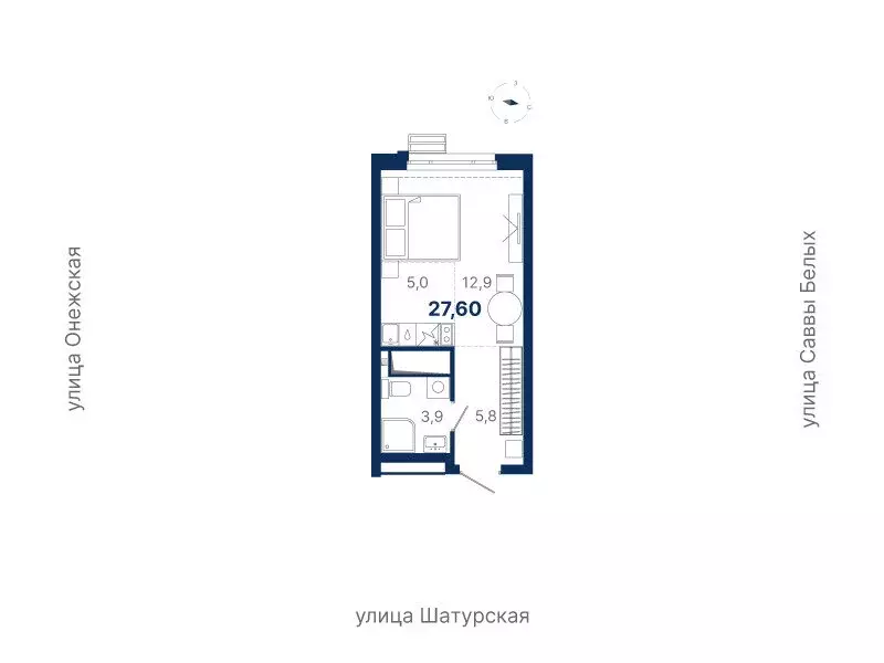 Квартира-студия: Екатеринбург, жилой район Южный, жилая экосистема ... - Фото 0