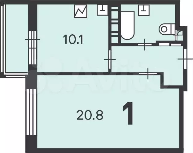 Аукцион: 1-к. квартира, 39,6 м, 23/23 эт. - Фото 1