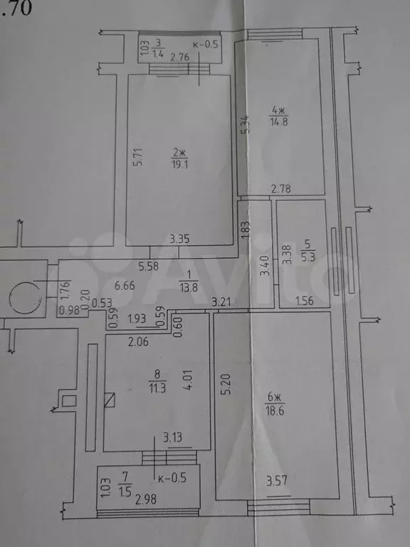 3-к. квартира, 89 м, 6/9 эт. - Фото 0