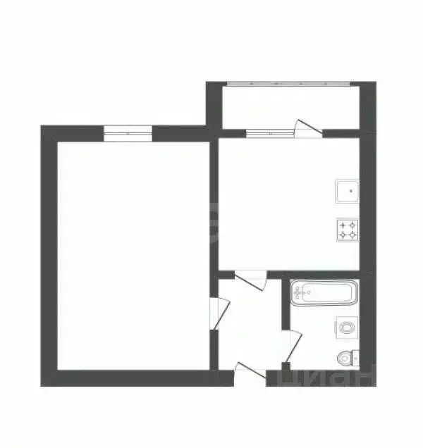 1-к кв. Воронежская область, Борисоглебск Юго-Восточный мкр, 3 (27.0 ... - Фото 1