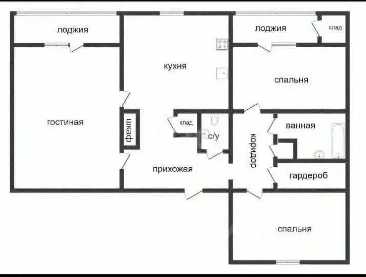 3-к кв. Курганская область, Курган ул. Рихарда Зорге, 18А (79.5 м) - Фото 2