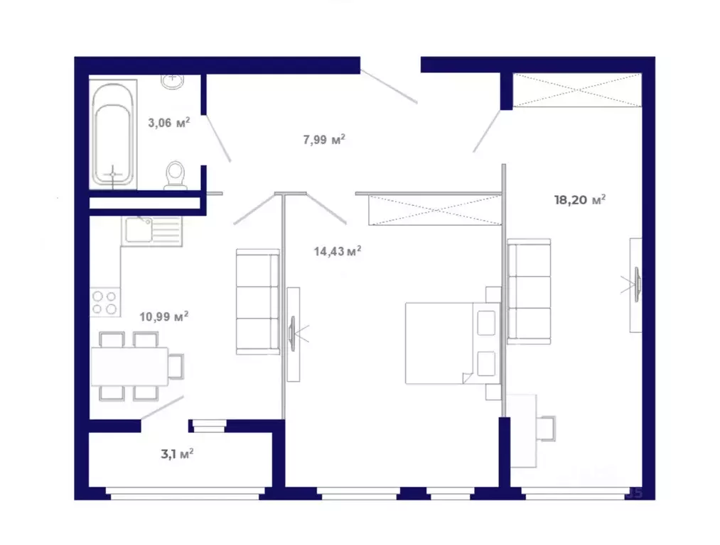 2-к кв. Иркутская область, Иркутский муниципальный округ, Маркова рп, ... - Фото 1