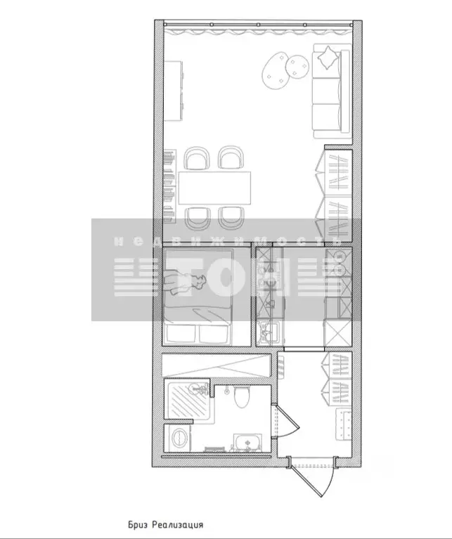 Студия Краснодарский край, Геленджик ул. Мира, 40 (36.8 м) - Фото 0