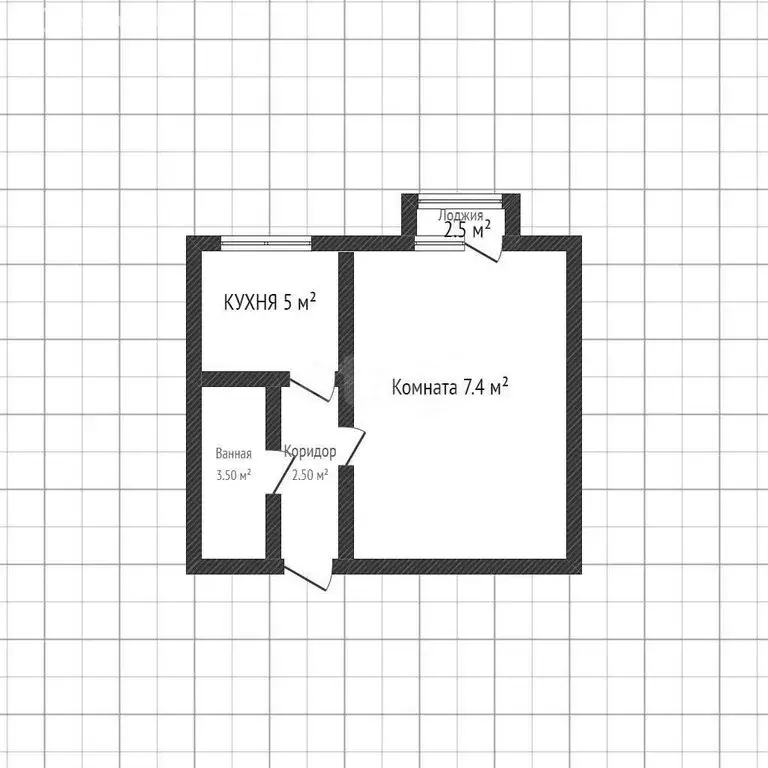 1-комнатная квартира: Майкоп, улица Коммунаров, 123 (20.9 м) - Фото 1