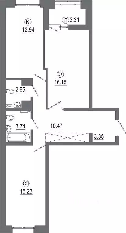 2-к кв. Иркутская область, Иркутск ул. Маврикия Слепнева, 4 (67.1 м) - Фото 1
