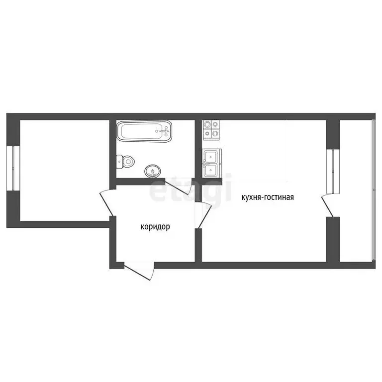 1-комнатная квартира: Тобольск, 4-й микрорайон, 37/2 (39 м) - Фото 2