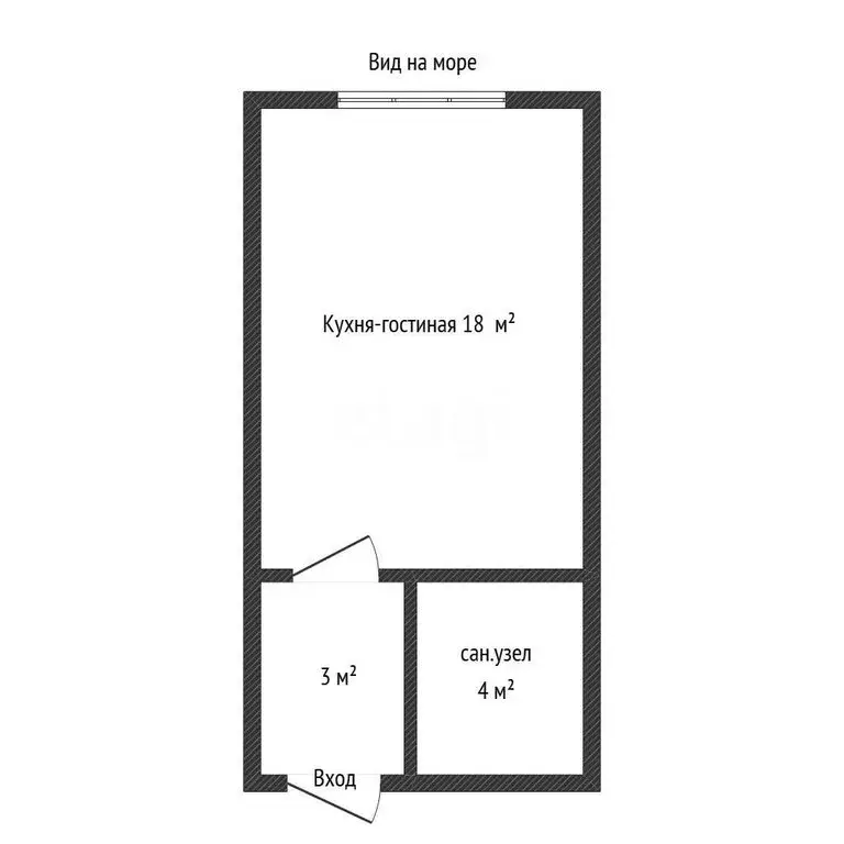 Квартира-студия: Махачкала, Магарамкентская улица, 15 (25 м) - Фото 1