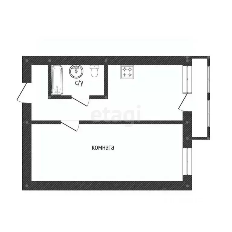 1-к кв. Иркутская область, Иркутск Топкинский мкр, 77/3 (35.5 м) - Фото 2