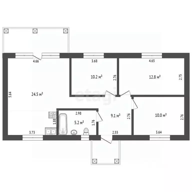 Дом в Ростовская область, Неклиновский район, Поляковское с/пос, с. ... - Фото 2