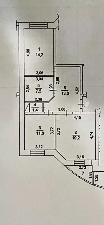 2-к. квартира, 68 м, 4/17 эт. - Фото 0