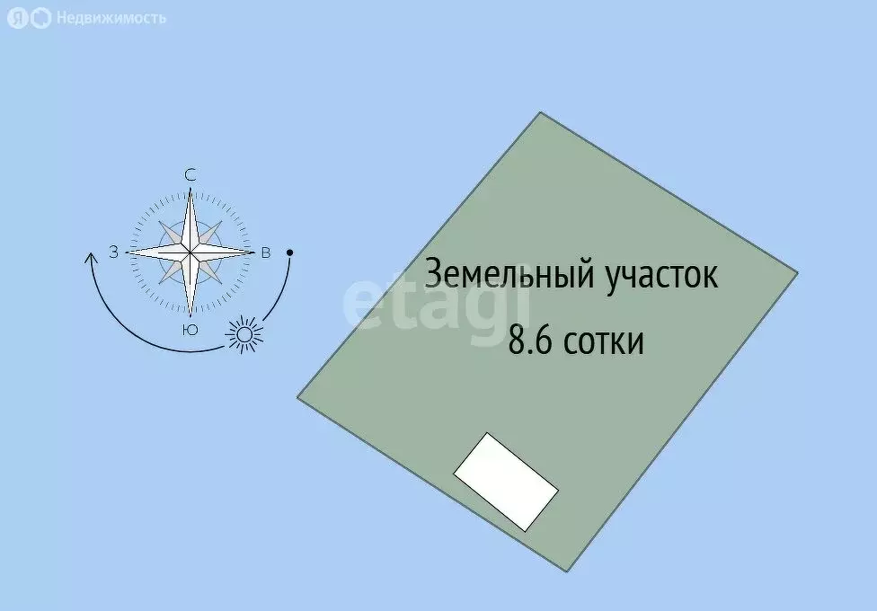 Участок в посёлок Мирный, Луговая улица (8.6 м) - Фото 1