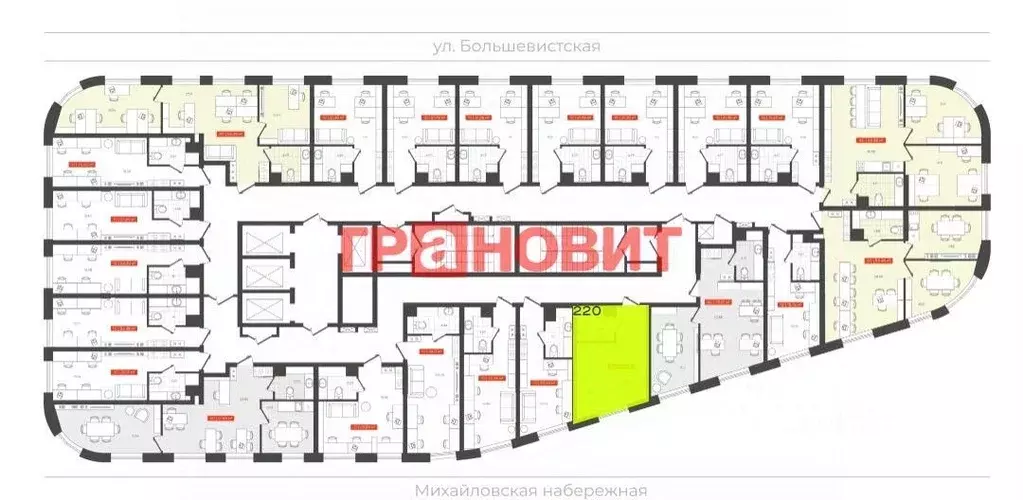 Офис в Новосибирская область, Новосибирск Большевистская ул., 14 (23 ... - Фото 1