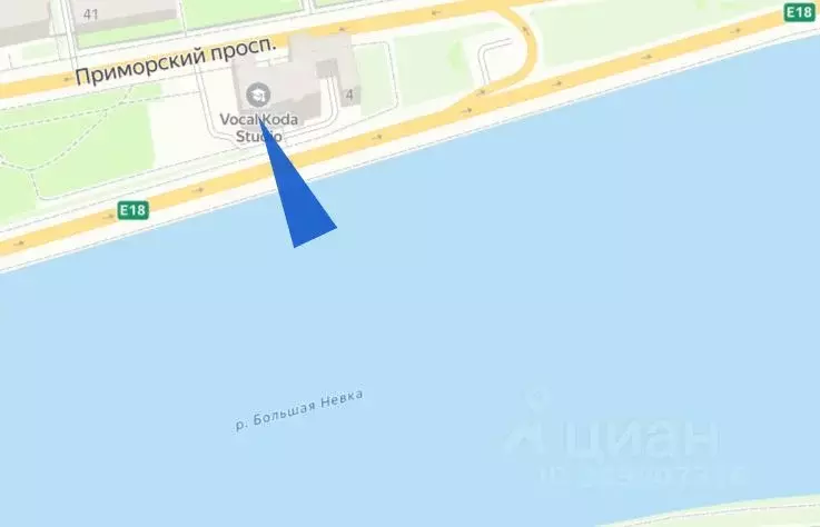 Студия Санкт-Петербург Приморский просп., 6 (26.6 м) - Фото 1