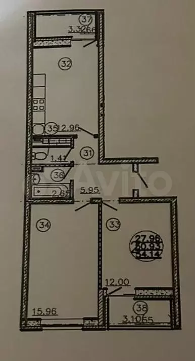 2-к. квартира, 52,5 м, 18/24 эт. - Фото 0