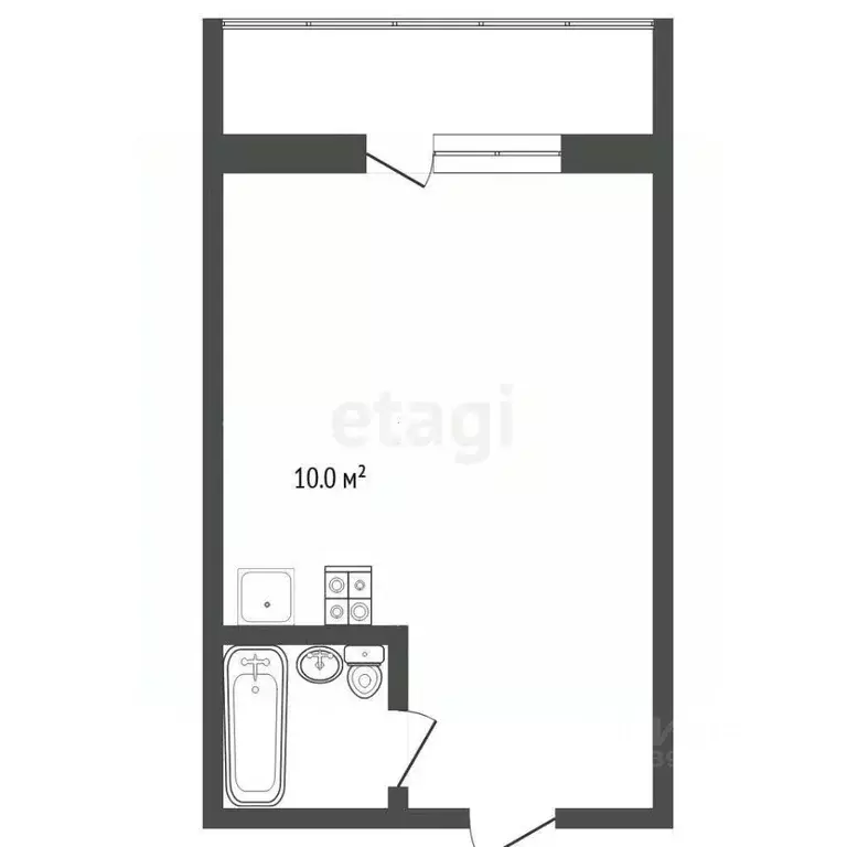 Студия Тюменская область, Тюмень ул. Судостроителей, 36 (15.0 м) - Фото 0