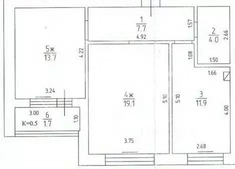 2-к кв. Калининградская область, Калининград ул. Сержанта Мишина, 22Б ... - Фото 2