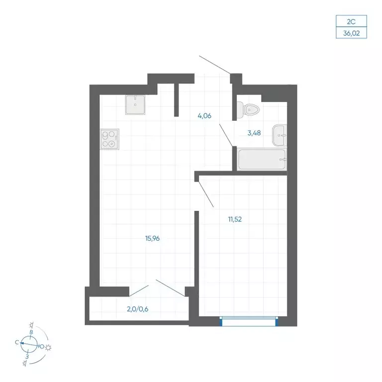 1-комнатная квартира: Челябинский городской округ, посёлок ... - Фото 1