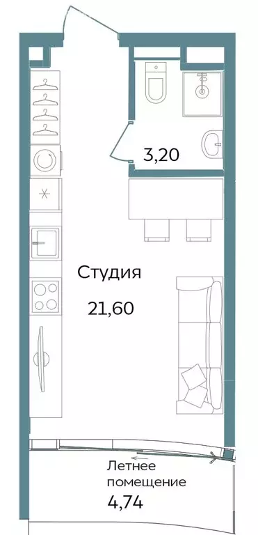 Квартира-студия: Республика Крым, Саки, курортный кластер Темпо (29.54 ... - Фото 0