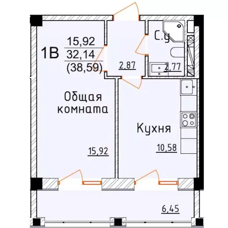 1-к кв. Дагестан, Дербент ул. Графа Воронцова, 78скА-6 (38.59 м) - Фото 0