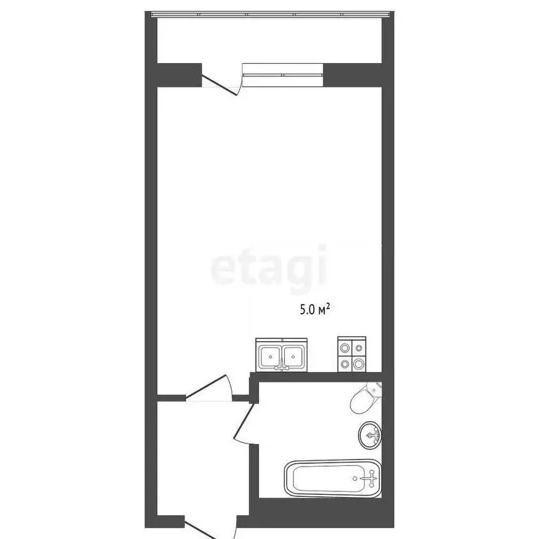 Квартира-студия: Анапа, Владимирская улица, 154к4 (27 м) - Фото 0